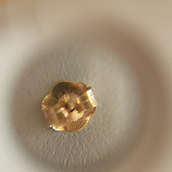 Diamond Princess Cut 14K Yellow Gold Stud Earrings - Picture 7 of 9